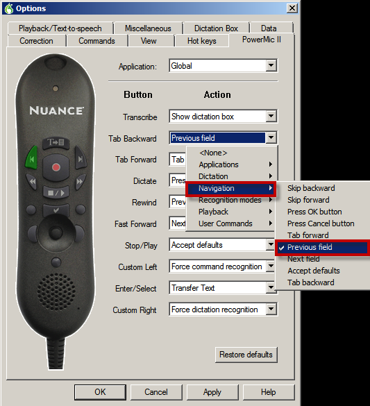 How to program a PowerMic II button