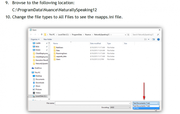 Find the nsapps.ini file in File Explorer