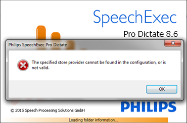 How to Fix the Philips SpeechExec Error: "The Specified Store Provider Cannot Be Found"