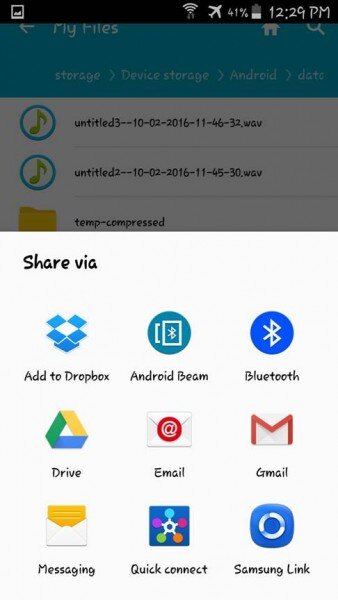 Android smartphone - file sharing methods