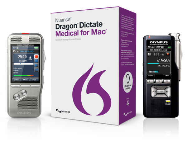 Dragon Dictate Medical for Mac v4 with Philips DPM8000 and Olympus DS-7000 digital recorders