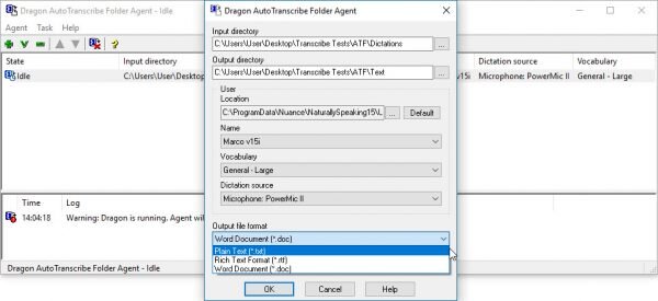 Dragon Professional Individual 15 - AutoTranscribe Folder Agent
